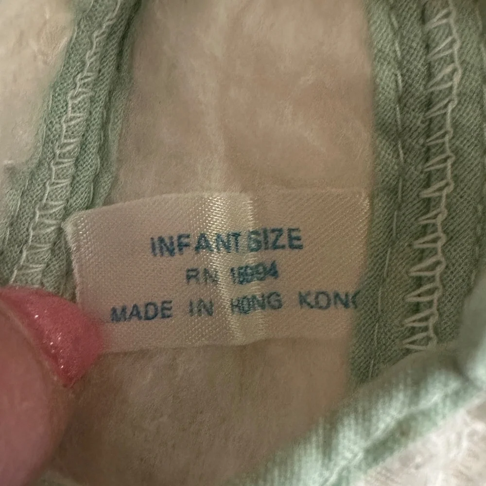 Vintage Infant Cloth Crib Shoes For Girls Made in Japan, Hong Kong
